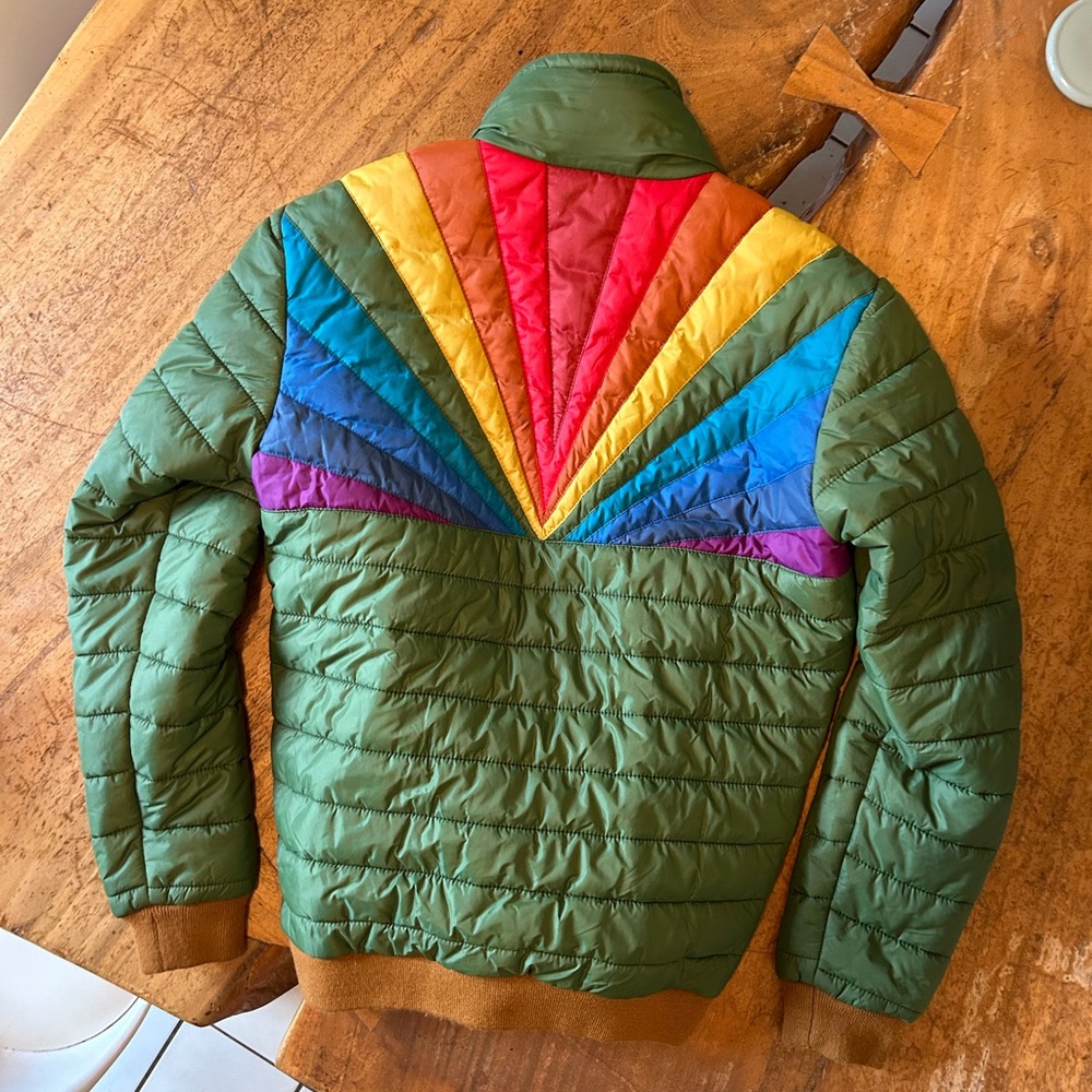 Aviator Nation sunburst jacket Garden Green L